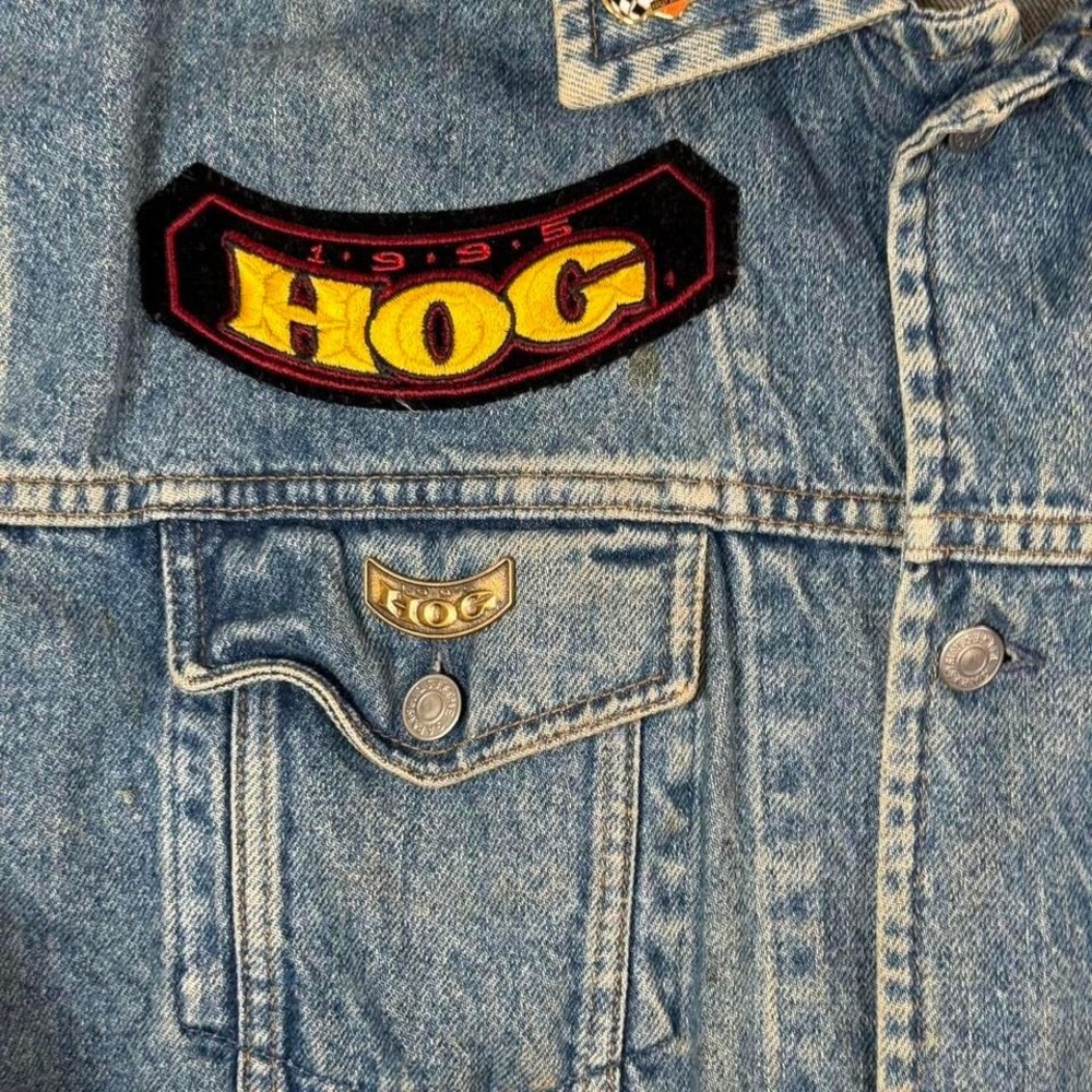 Gap denim Harley Davidson patches and pins - Picture 3 of 7